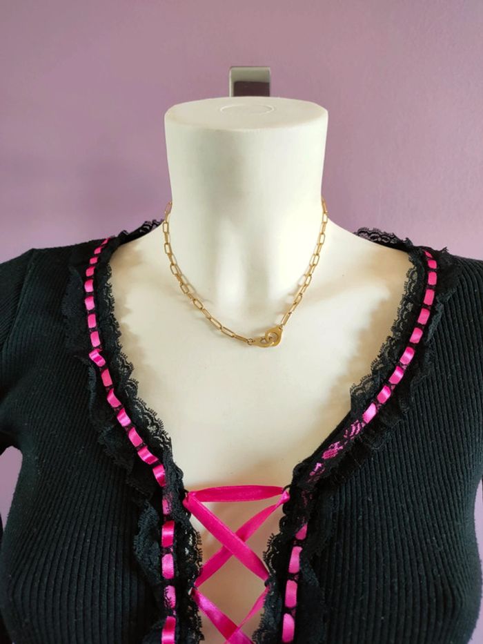 Pull corset vintage laçage Y2k - photo numéro 4
