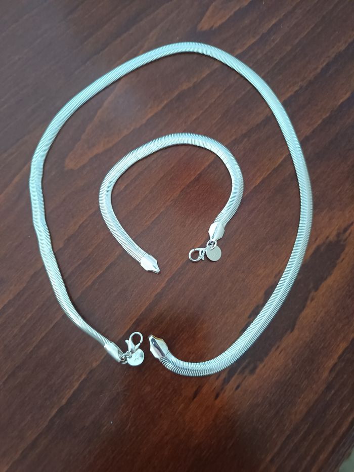 Collier et bracelet en argent S925 neuf - photo numéro 2