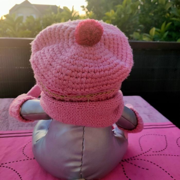 Ensemble bébé fille béret mouffles écharpe - photo numéro 4