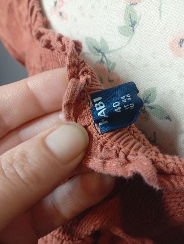 Jolie blouse 88% Coton et 12% Lin taille 40 - photo numéro 5