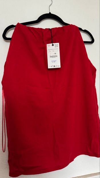 Top blouse rouge Zara L 