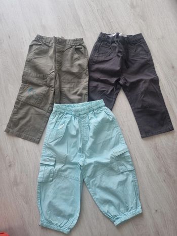 Lot pantalons toile