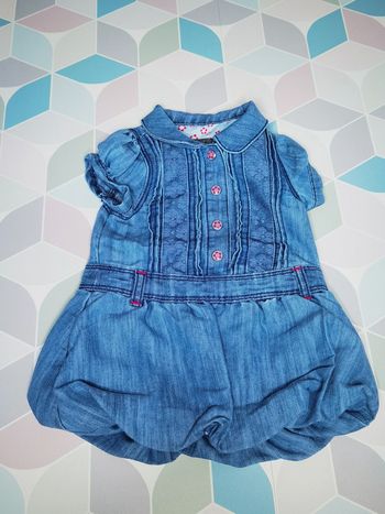 D3834 - robe en jeans fille 6 mois
