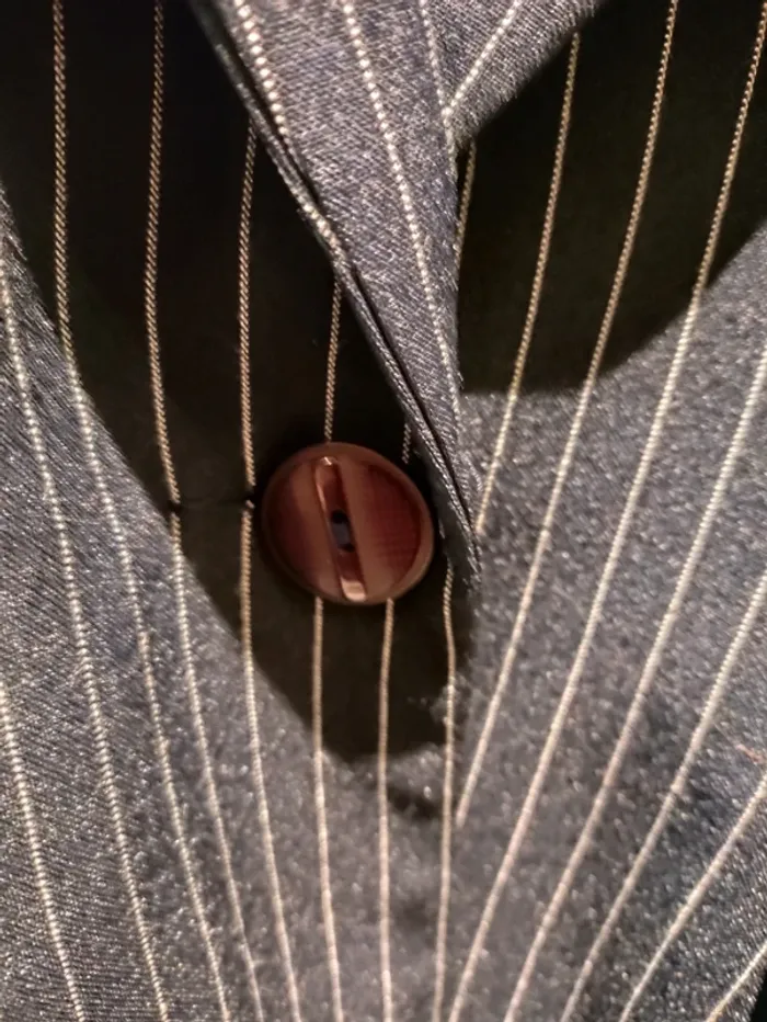 Veste blazer cintré La city made in France rayée vintage taille 3 40 - photo numéro 3