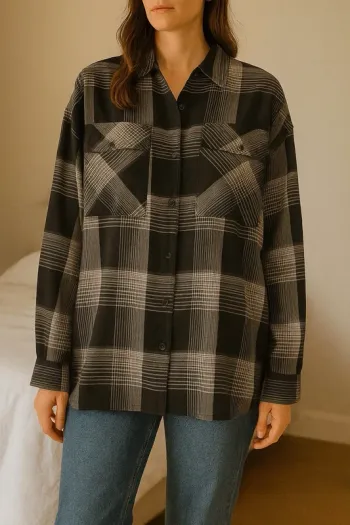 Chemise à carreaux camaïeu 42