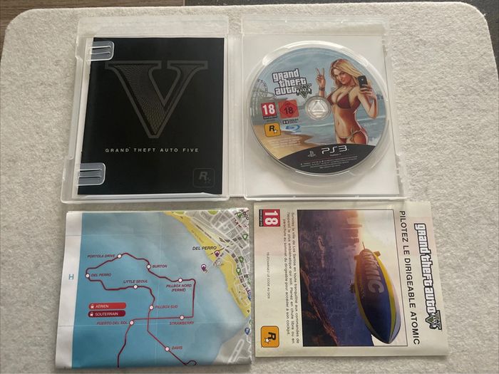 GTA V Jeu PS3 Playstation 3 Complet + Carte FR - photo numéro 2
