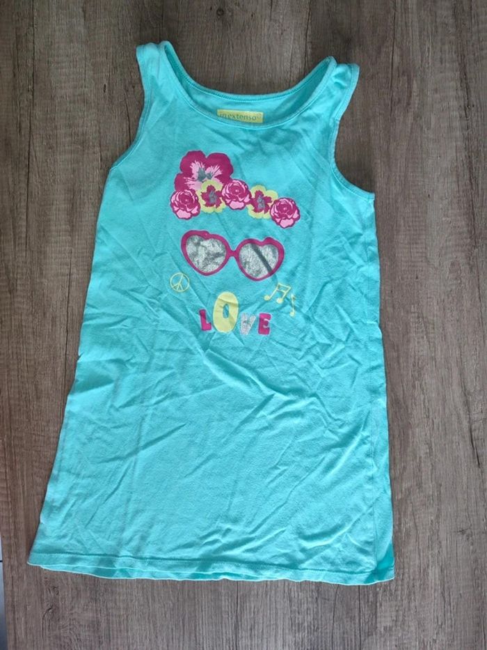 Chemise de nuit in extenso bleue 6 ans