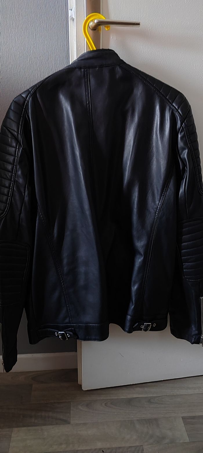 Blouson simili cuir noir - photo numéro 3