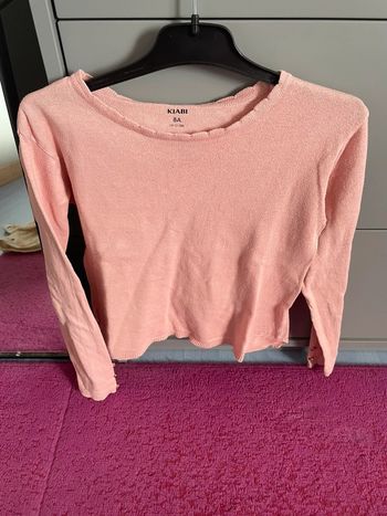 Pull fille rose