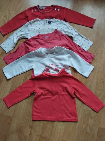 Lot techerts manches longues fille 18mois