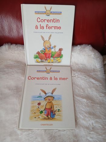 Lot 2 livres Corentin/ Lapin : "À la mer+ À la ferme "