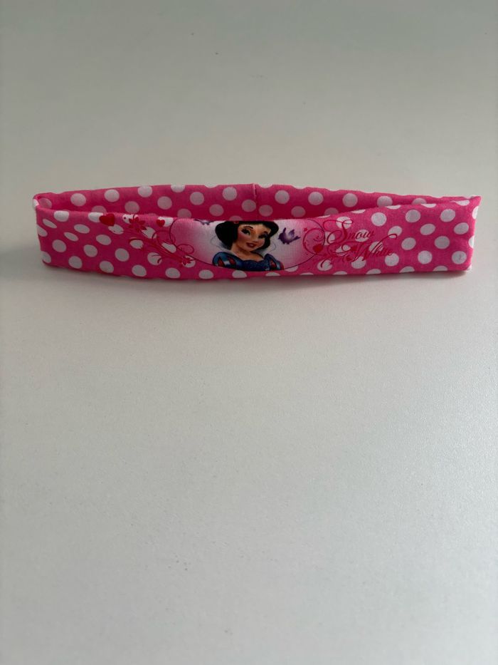 Disney - Bandeau Blanche neige rose à pois blanc