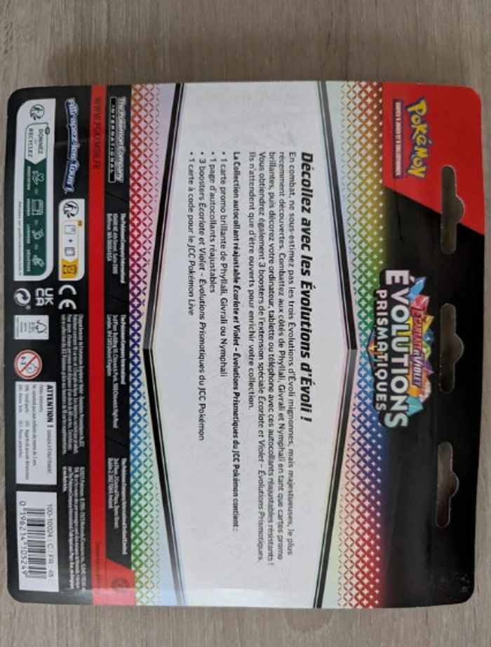 Magnifique tripack Phyllali Pokémon Évolutions Prismatiques Ev8.5 Neuf Fr Scellé - photo numéro 2