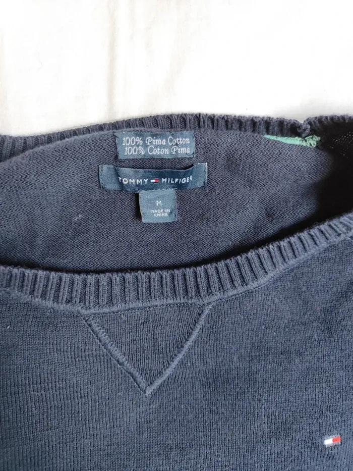 Pull-femme- tommy Hilfiger -bleu marine-M - photo numéro 2