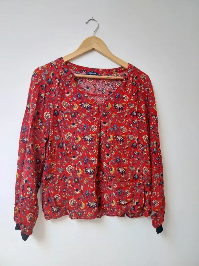 Blouse rouge à motifs Bonobo L