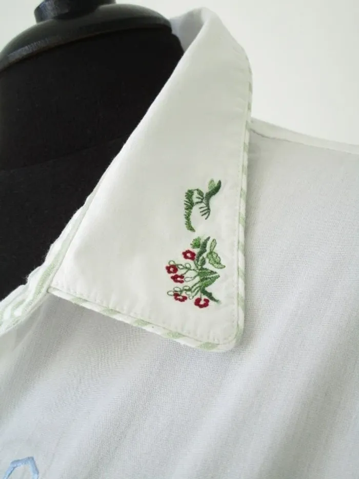 Chemise vintage poules 42/44 TBE - photo numéro 4