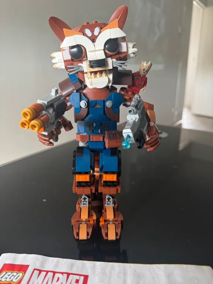 Lego Marvel rocket et bébé groot