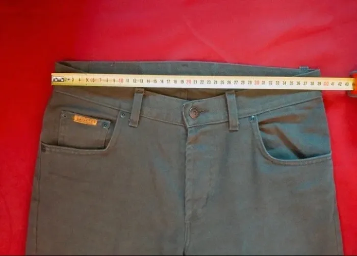 Jean vintage kaki coupe droite w30 l34 - photo numéro 8