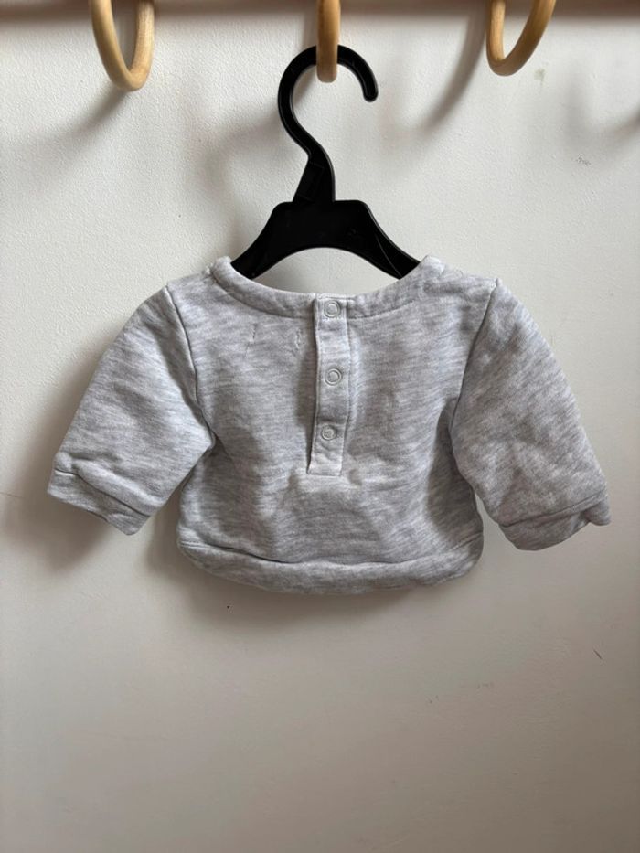 Pull gris mon petit chat Kiabi 1 mois - photo numéro 4