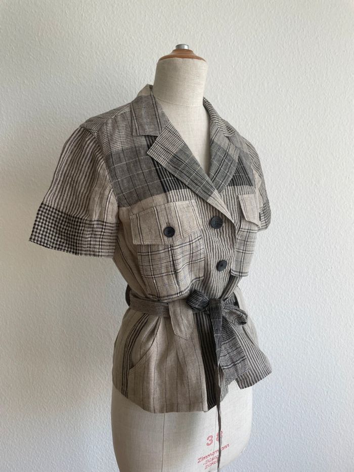 Chemise beige manches courtes Verse