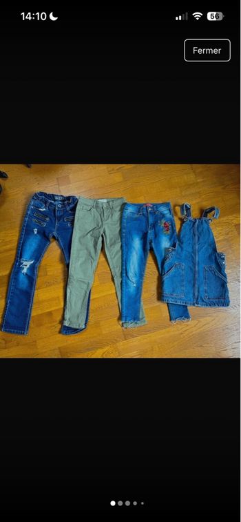 Lot de jeans + robe en jean 