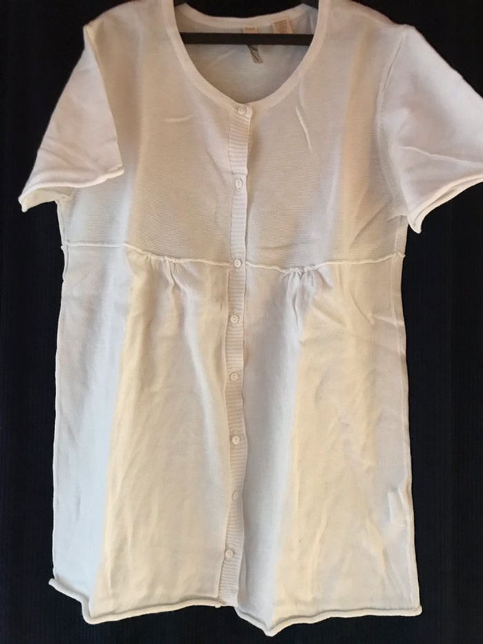 Gilet blanc. Okaidi. 12 ans - photo numéro 2