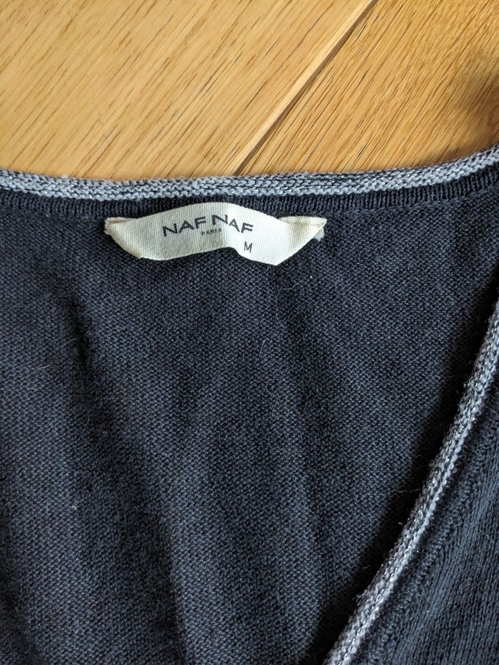 Pull cache-coeur noir taille M Naf naf - photo numéro 2