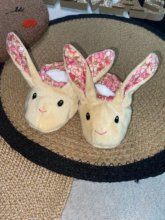 Chaussons lapin 3 mois