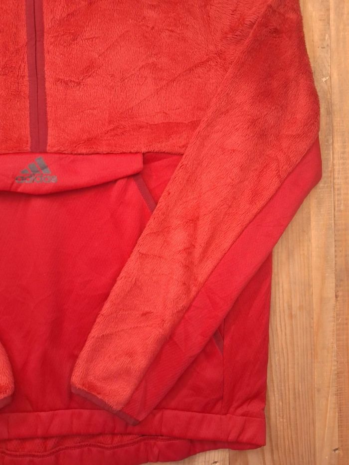 Polaire adidas bi matière quart de zip rouge femme - taille S (107) - photo numéro 5