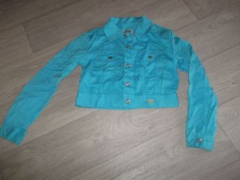 Veste RIFLE jean léger bleu turquoise taille M TBE