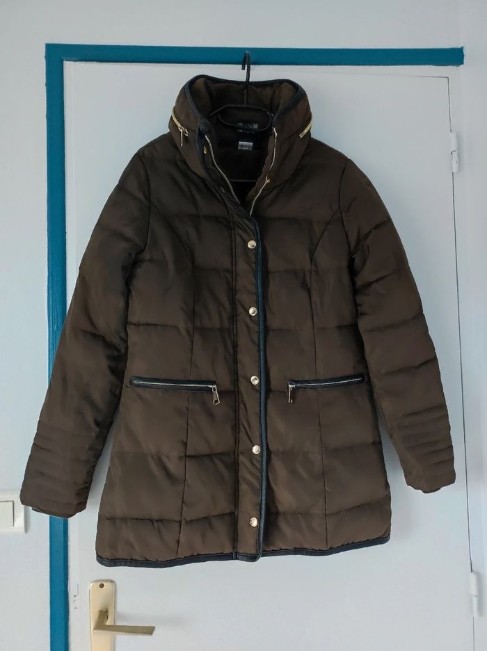 Blouson doudoune marron taille 36