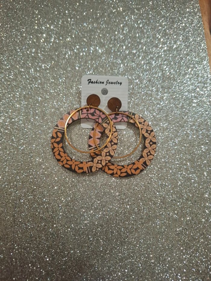 Boucles d'oreilles en bois