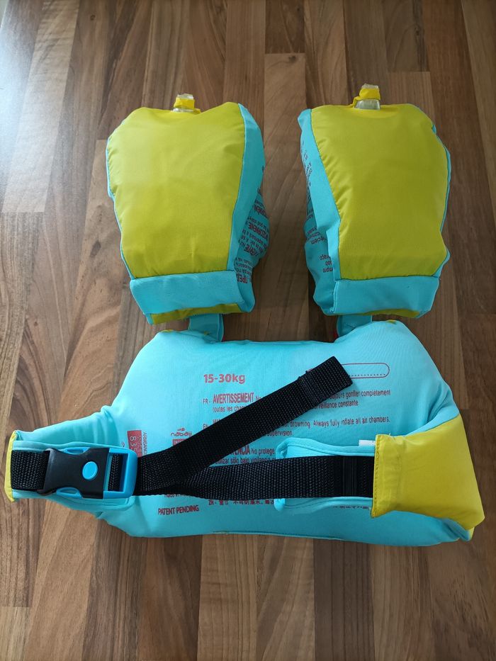 Gilet de flottaison 15-30 kg piscine Nabaiji jaune et bleu perroquet - photo numéro 6