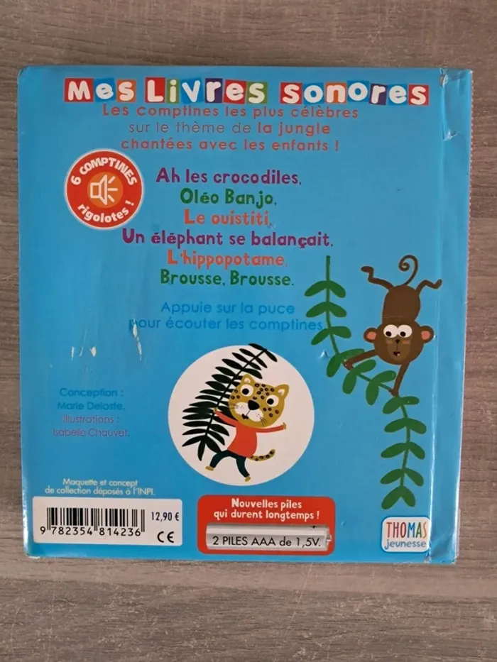 Livre sonore mes plus belles comptines de la jungle - photo numéro 2