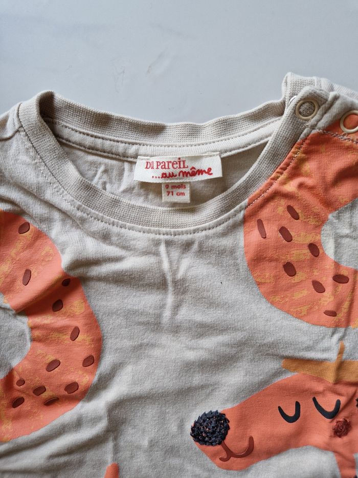 T-shirt "Woof" du Pareil au même 9 mois - photo numéro 2