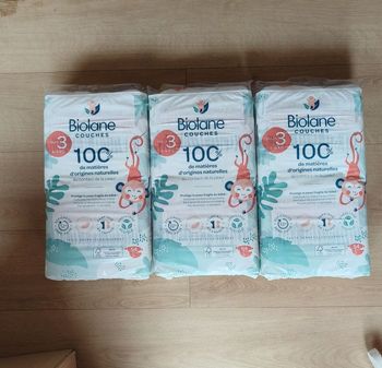 3 paquets de couches Biolane taille 3