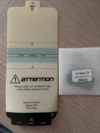 Protection écran et objectifs Samsung S20