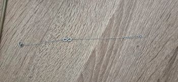 Bracelet argent rhodié symbole infinity