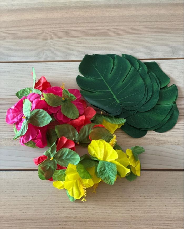 Lot déco fleurs Hawaïennes - photo numéro 2