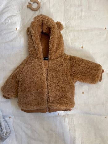 Manteau mixte ourson marron