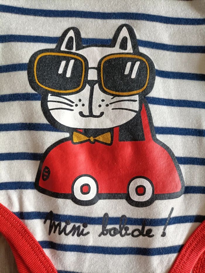 Lot de 2 bodies manches courtes DPAM 1 mois - photo numéro 6