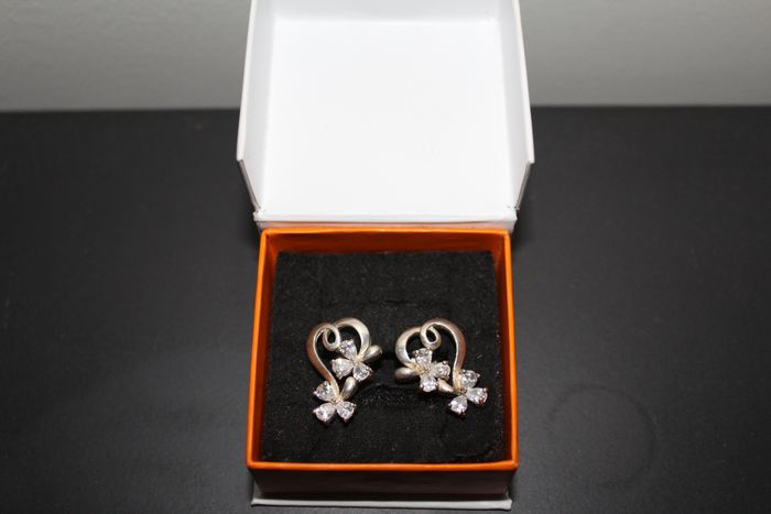 Boucles d'oreilles argent /oxydes de zirconium