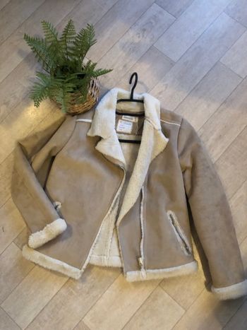 Blouson Perfecto fille beige Orchestra