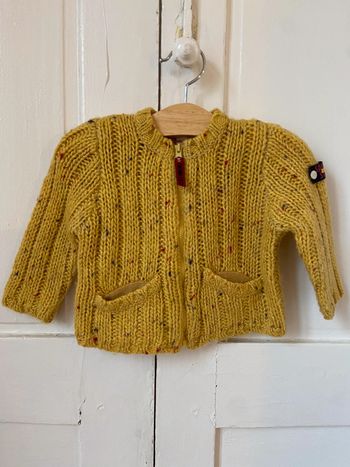 Gilet moutarde Catimini 6 mois