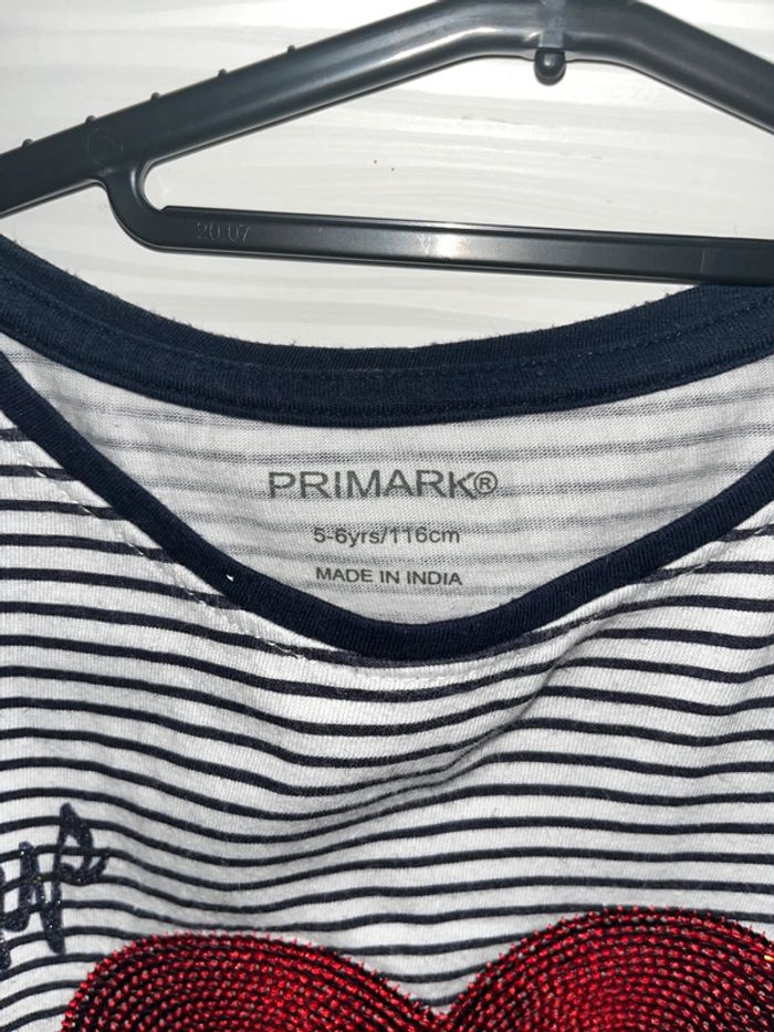 T-shirt marinière avec cœur à paillettes - photo numéro 3