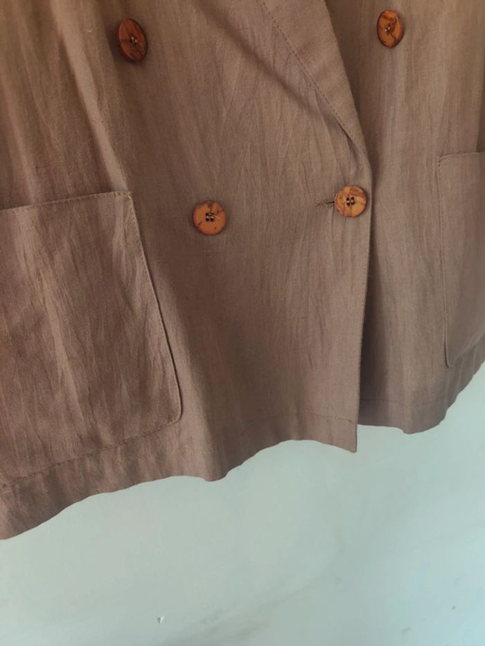 Veste en lin et coton marron Daniel elise - photo numéro 3