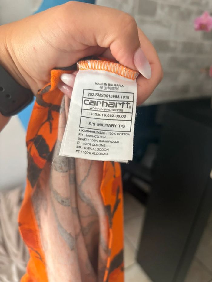 T shirt Carhartt édition military/chasse - en très bon état - taille M/38 - - photo numéro 6