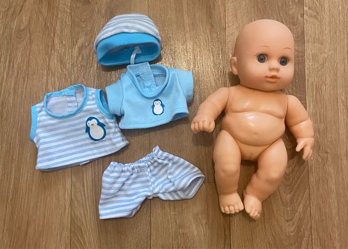 Poupon bébé bleu 20 cm - photo numéro 4