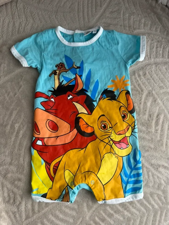 Barboteuse / combi short Disney Le Roi Lion Disney bébé