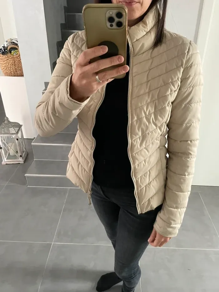 Doudoune beige Only - photo numéro 2